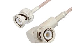 BNC Male to BNC Male Right Angle Cable Using RG316 Coax