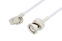 SMA Male Right Angle to BNC Male Cable 18 Inch Length Using RG188 Coax