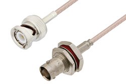 BNC Male to BNC Female Bulkhead Cable Using RG316 Coax