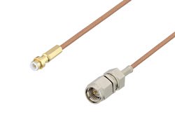 Snap-On MMBX Plug to SMA Male Cable 12 Inch Length Using RG178 Coax