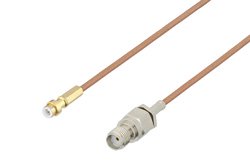 Snap-On MMBX Plug to SMA Female Cable Using RG178 Coax