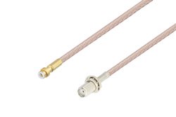 Snap-On MMBX Plug to SMA Female Bulkhead Cable Using RG316 Coax