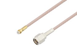 Snap-On MMBX Plug to SMA Male Cable 4 Inch Length Using RG316 Coax
