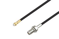 Snap-On MMBX Plug to Reverse Polarity SMA Female Bulkhead Cable Using RG174 Coax