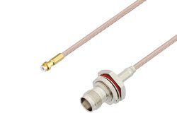 Snap-On MMBX Plug to TNC Female Bulkhead Cable 24 Inch Length Using RG316-DS Coax