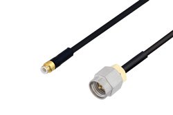 Snap-On MMBX Plug to SMA Male Cable Using PE-SR405FLJ Coax