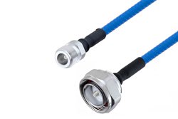 Plenum N Female to 7/16 DIN Male Low PIM Cable 150 CM Length Using SPP-250-LLPL Coax , LF Solder