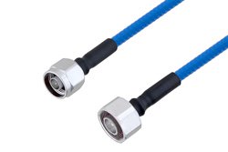 Plenum N Male to 4.1/9.5 Mini DIN Male Low PIM Cable 100 CM Length Using SPP-250-LLPL Coax , LF Solder