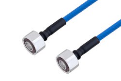 Plenum 4.1/9.5 Mini DIN Male to 4.1/9.5 Mini DIN Male Low PIM Cable 200 CM Length Using SPP-250-LLPL Coax , LF Solder