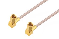 SSMC Plug Right Angle to SSMC Plug Right Angle Cable 48 Inch Length Using RG316 Coax