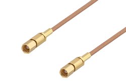 SSMC Plug to SSMC Plug Cable 12 Inch Length Using RG178 Coax