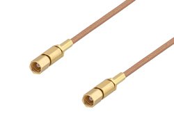 SSMC Plug to SSMC Plug Cable 18 Inch Length Using RG178 Coax