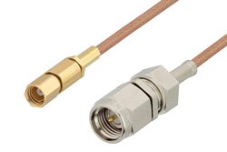 SMA Male to SSMC Plug Cable 24 Inch Length Using RG178 Coax