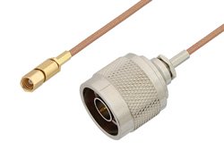 N Male to SSMC Plug Cable 18 Inch Length Using RG178 Coax