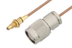 SSMC Jack Bulkhead to TNC Male Cable 12 Inch Length Using RG178 Coax