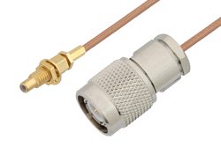 SSMC Jack Bulkhead to TNC Male Cable 18 Inch Length Using RG178 Coax