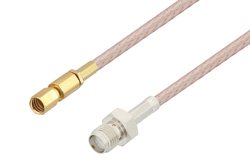 SMA Female to SSMC Plug Cable 12 Inch Length Using RG316 Coax
