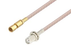 SMA Female Bulkhead to SSMC Plug Cable 36 Inch Length Using RG316 Coax