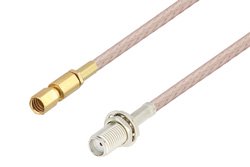 SMA Female Bulkhead to SSMC Plug Cable 6 Inch Length Using RG316 Coax