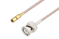 BNC Male to SSMC Plug Cable 12 Inch Length Using RG316 Coax