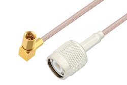 SSMC Plug Right Angle to TNC Male Cable 18 Inch Length Using RG316 Coax