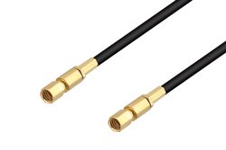 SSMC Plug to SSMC Plug Low Loss Cable 12 Inch Length Using LMR-100 Coax