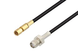 SMA Female to SSMC Plug Low Loss Cable 48 Inch Length Using LMR-100 Coax