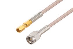 SMA Male to SSMC Plug Cable 12 Inch Length Using RG316-DS Coax