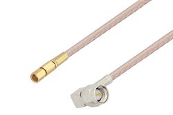 SMA Male Right Angle to SSMC Plug Cable 18 Inch Length Using RG316-DS Coax