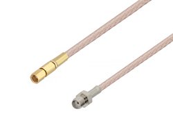 SMA Female to SSMC Plug Cable 12 Inch Length Using RG316-DS Coax