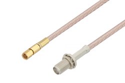 SMA Female Bulkhead to SSMC Plug Cable 36 Inch Length Using RG316-DS Coax