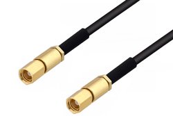 SSMC Plug to SSMC Plug Cable 12 Inch Length Using PE-SR405FLJ Coax
