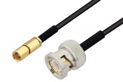 BNC Male to SSMC Plug Cable Using PE-SR405FLJ Coax
