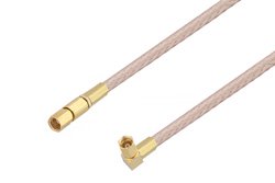 SSMC Plug to SSMC Plug Right Angle Cable 72 Inch Length Using RG316-DS Coax