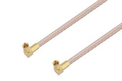 SSMC Plug Right Angle to SSMC Plug Right Angle Cable 36 Inch Length Using RG316-DS Coax