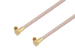 SSMC Plug Right Angle to SSMC Plug Right Angle Cable Using RG316-DS Coax