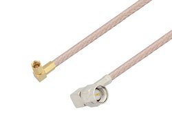 SMA Male Right Angle to SSMC Plug Right Angle Cable 18 Inch Length Using RG316-DS Coax