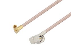 SMA Male Right Angle to SSMC Plug Right Angle Cable 36 Inch Length Using RG316-DS Coax