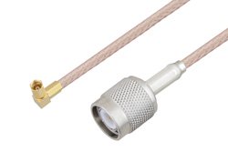 SSMC Plug Right Angle to TNC Male Cable 12 Inch Length Using RG316-DS Coax