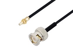 BNC Male to SSMC Jack Bulkhead Cable Using PE-SR405FLJ Coax