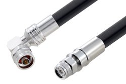 N Male Right Angle to TNC Male Cable 200 CM Length Using LMR-600-DB Coax