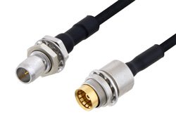 Slide-On BMA Plug Bulkhead to Slide-On BMA Jack Bulkhead Cable Using PE-SR405FLJ Coax