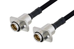 Slide-On BMA Jack 2 Hole Flange to Slide-On BMA Jack 2 Hole Flange Cable 24 Inch Length Using PE-SR402FLJ Coax