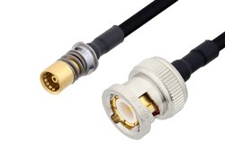 Snap-On BMA Jack to BNC Male Cable 12 Inch Length Using PE-SR402FLJ Coax