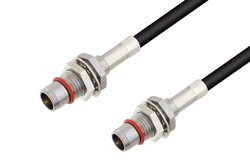 Slide-On BMA Plug Bulkhead to Slide-On BMA Plug Bulkhead Cable Using LMR-100 Coax