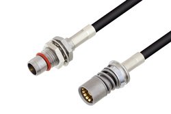 Slide-On BMA Plug Bulkhead to Snap-On BMA Jack Cable Using LMR-100 Coax