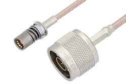 Snap-On BMA Jack to N Male Cable 6 Inch Length Using RG316 Coax