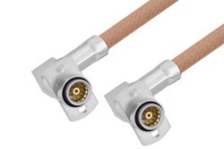 Slide-On BMA Jack Right Angle 2 Hole Flange to Slide-On BMA Jack Right Angle 2 Hole Flange Cable Using RG400 Coax