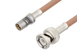 Snap-On BMA Jack to BNC Male Cable 6 Inch Length Using RG400 Coax