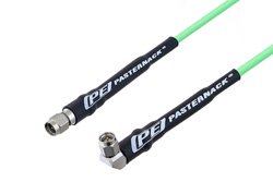 SMA Male to SMA Male Right Angle Low Loss Cable 150 CM Length Using PE-P160LL Coax